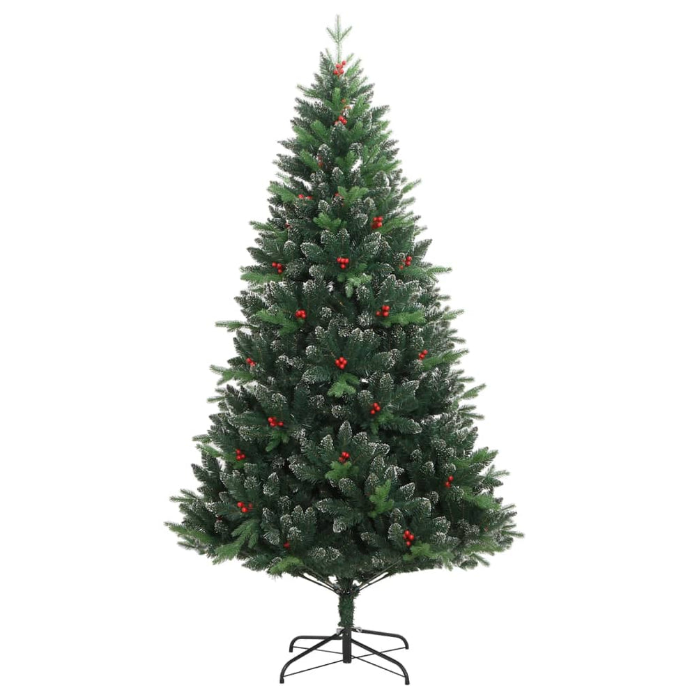 Künstlicher Weihnachtsbaum Klappbar 210cm mit Beeren