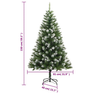 Beschneiter klappbarer Weihnachtsbaum, 150cm