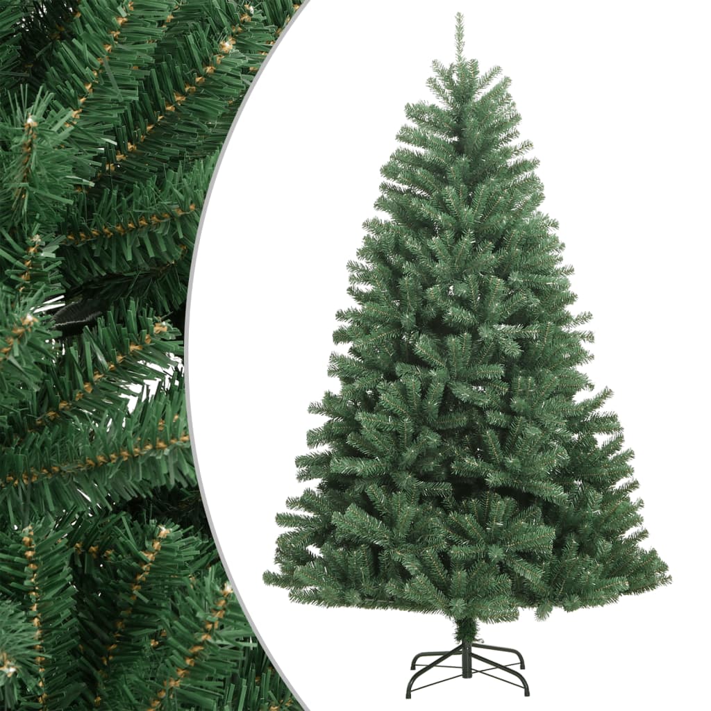 vidaXL Sapin de Noël artificiel pliable avec support Vert 120 cm