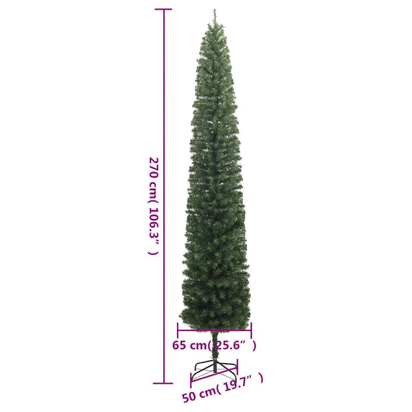 Schlanker Weihnachtsbaum mit Ständer 270cm