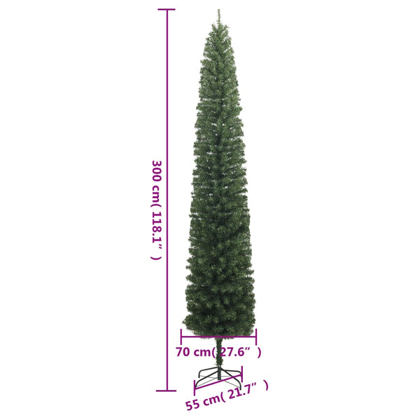 Schlanker Weihnachtsbaum mit Ständer 300cm