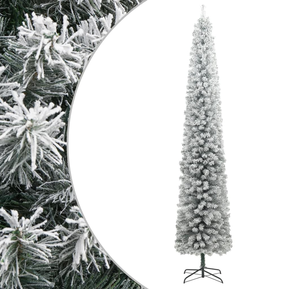 Schlanker, beschneiter Weihnachtsbaum 270cm