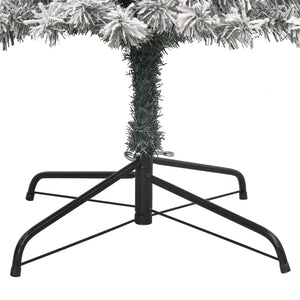 vidaXL Sapin de Noël Slim enneigé avec support 270 cm PVC