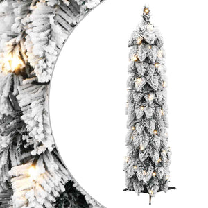 vidaXL Sapin de Noël artificiel éclairage et neige 30 LED 60 cm