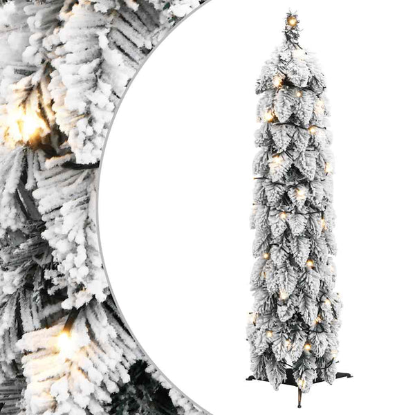 vidaXL Sapin de Noël artificiel éclairage et neige 30 LED 60 cm