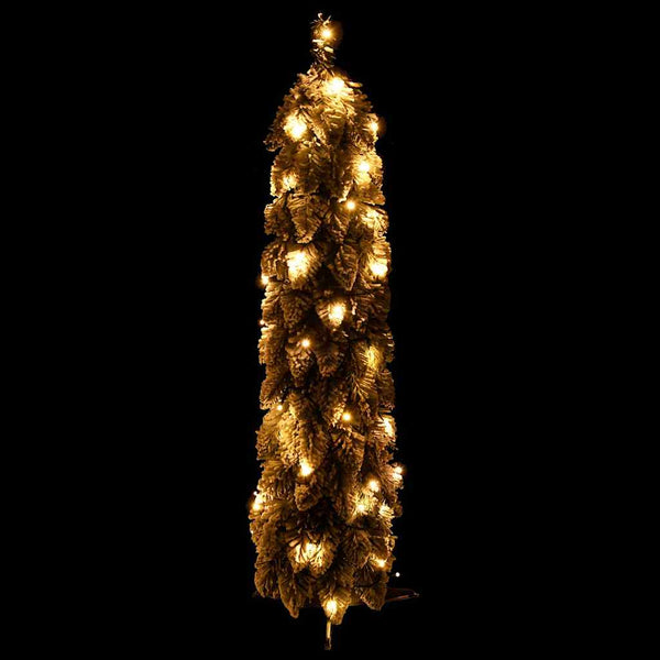 vidaXL Sapin de Noël artificiel éclairage et neige 30 LED 60 cm