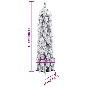 vidaXL Sapin de Noël artificiel éclairage et neige 30 LED 60 cm
