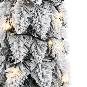 vidaXL Sapin de Noël artificiel éclairage et neige 30 LED 60 cm