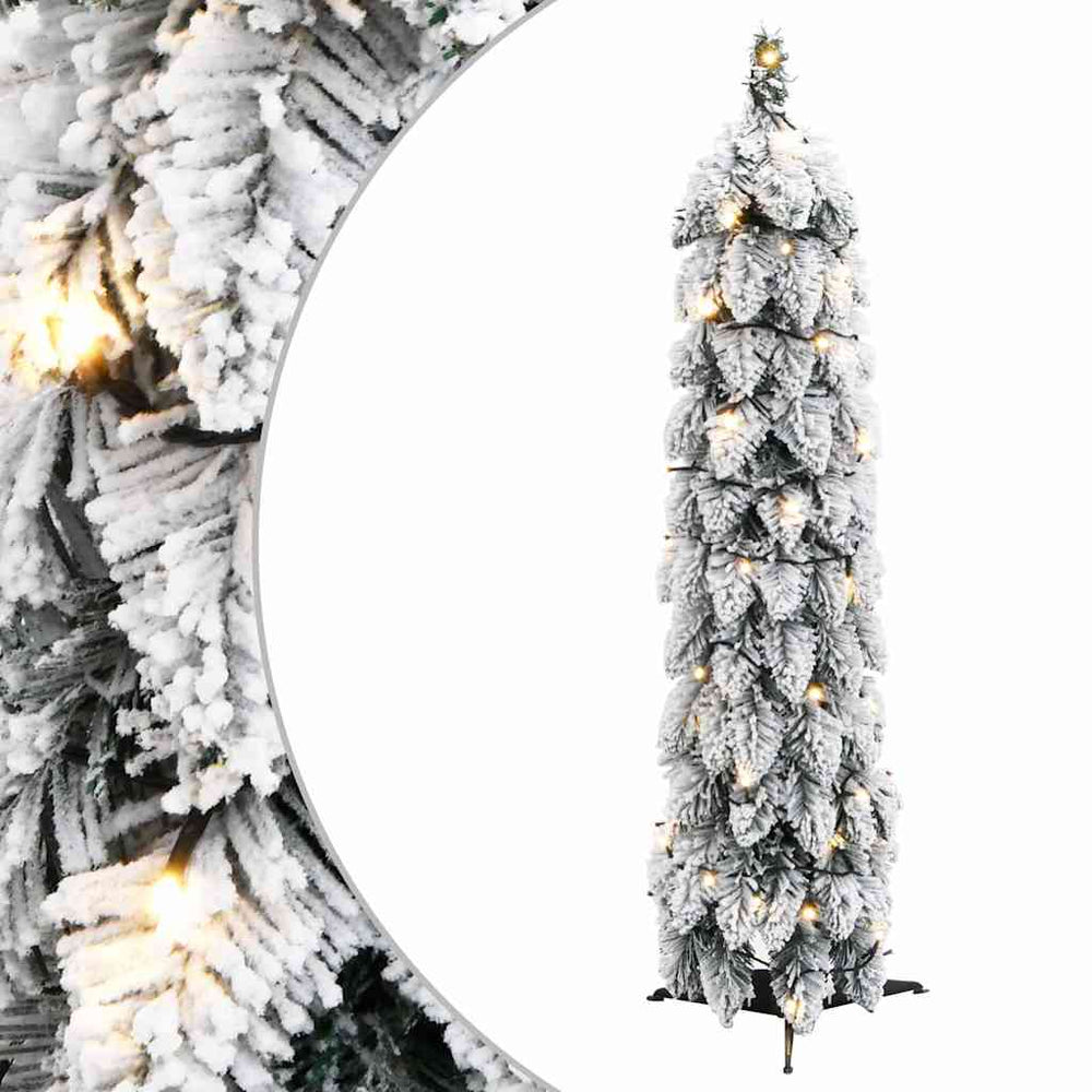 Künstlicher Weihnachtsbaum mit LED und Schnee - 90cm