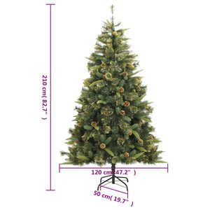 Künstlicher Tannenbaum 210cm mit Zapfen
