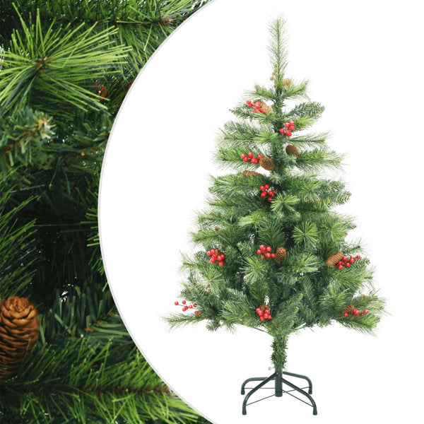 Klappbarer Weihnachtsbaum mit Zapfen & Beeren - 120cm