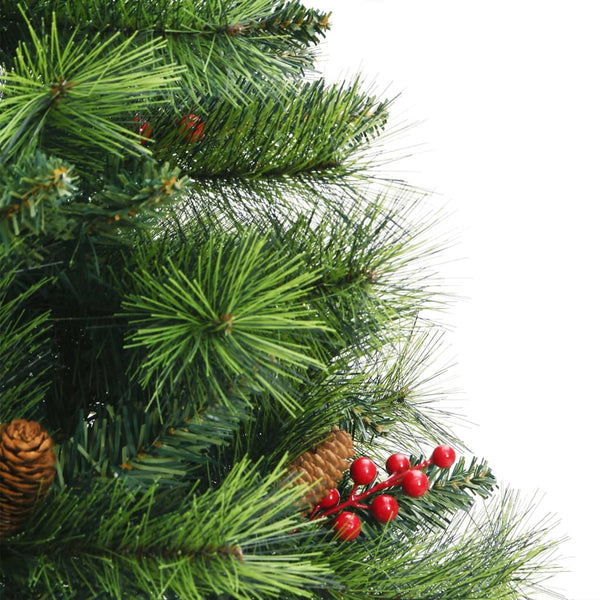 Klappbarer Weihnachtsbaum mit Zapfen & Beeren - 120cm