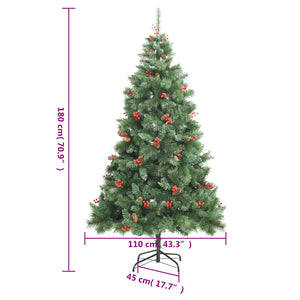 Künstlicher Weihnachtsbaum 180cm mit Zapfen