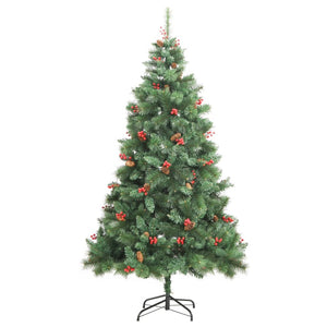 Künstlicher Weihnachtsbaum mit Zapfen & Beeren, 240cm