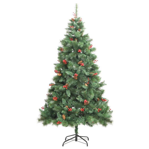 Künstlicher Weihnachtsbaum mit Zapfen & Beeren, 240cm