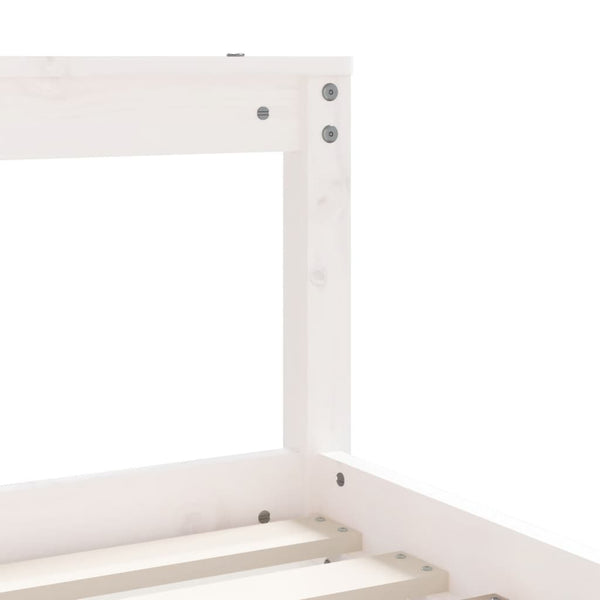 Kinderbett 70x140 cm Kiefer Massivholz Weiß