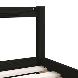 Schwarzes Kinderbett mit Schubladen 90x190 cm