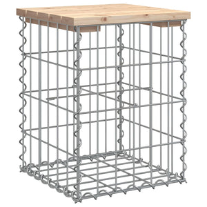 Gabionen Gartenbank Kiefer Massivholz 33x31x42cm
