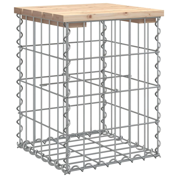 Gabionen Gartenbank Kiefer Massivholz 33x31x42cm