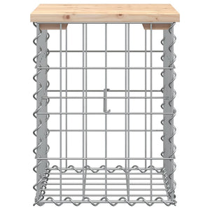 Gabionen Gartenbank Kiefer Massivholz 33x31x42cm