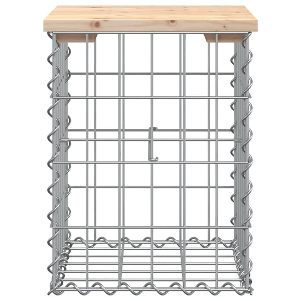Gabionen Gartenbank Kiefer Massivholz 33x31x42cm