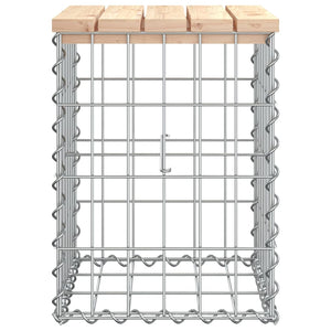 Gabionen Gartenbank Kiefer Massivholz 33x31x42cm