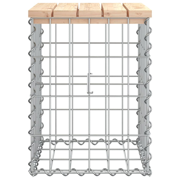Gabionen Gartenbank Kiefer Massivholz 33x31x42cm