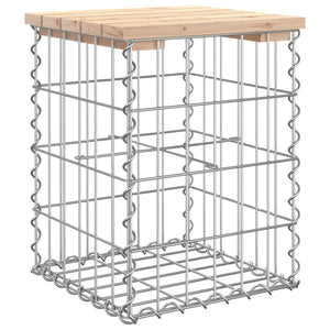 Gabionen Gartenbank Kiefer Massivholz 33x31x42cm