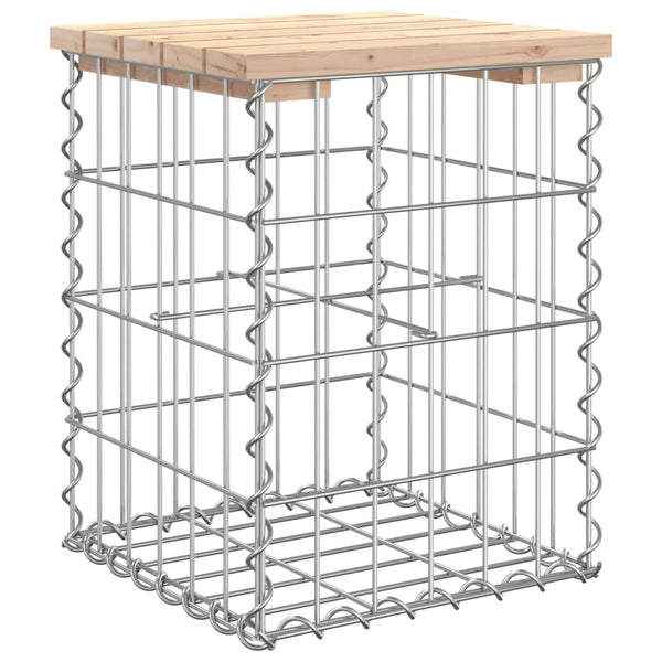 Gabionen Gartenbank Kiefer Massivholz 33x31x42cm