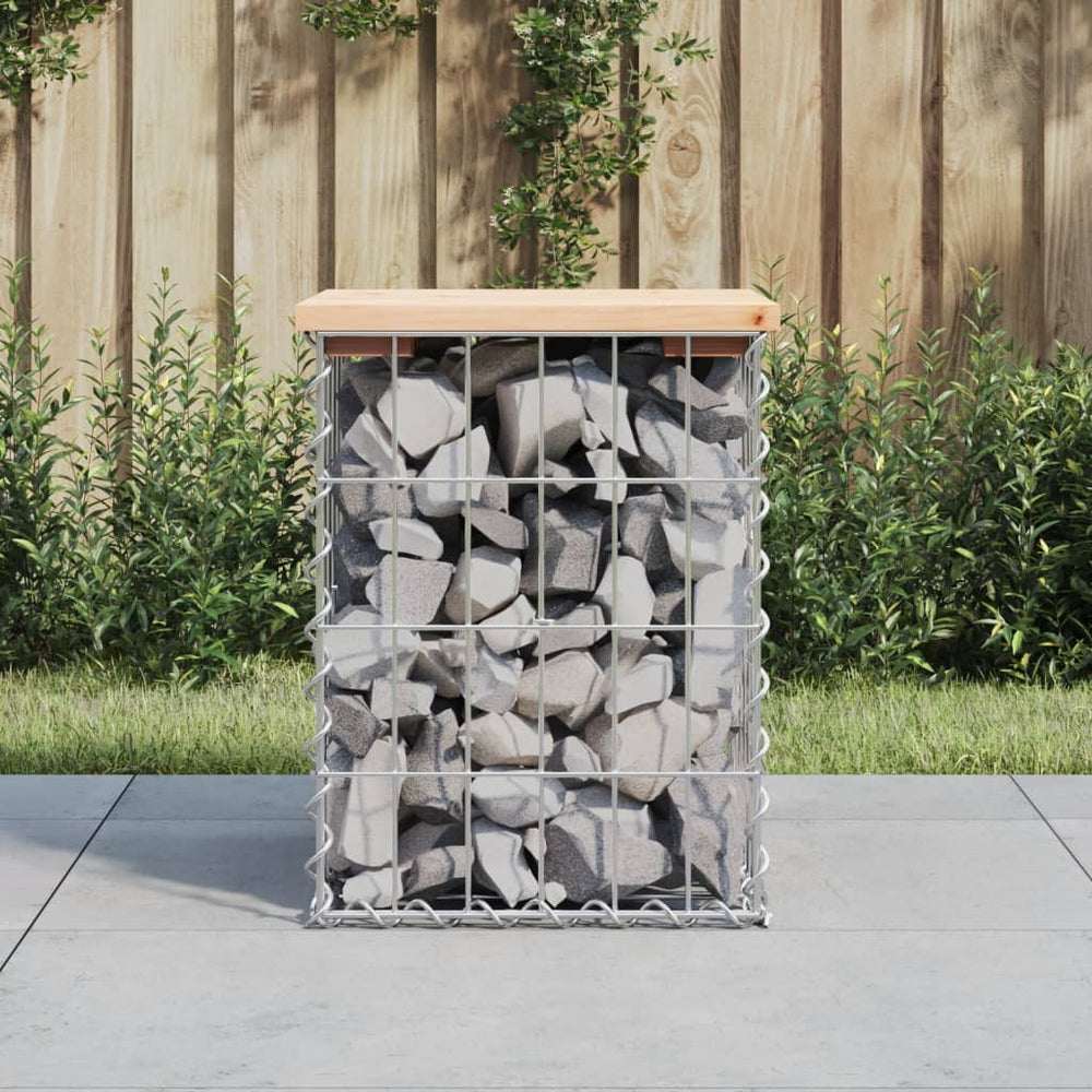 Gabionen Gartenbank Kiefer Massivholz 33x31x42cm