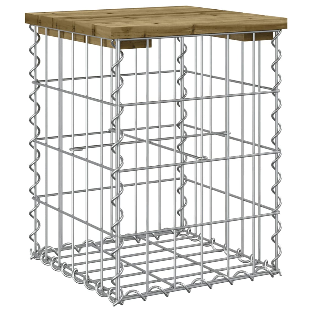 Gabionen Gartenbank Kiefer Imprägniert 33x31x42cm