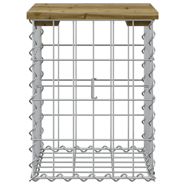Gabionen Gartenbank Kiefer Imprägniert 33x31x42cm