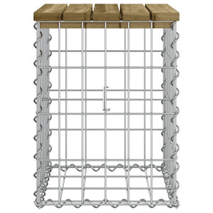 Gabionen Gartenbank Kiefer Imprägniert 33x31x42cm