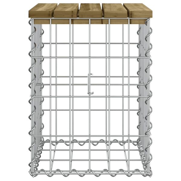 Gabionen Gartenbank Kiefer Imprägniert 33x31x42cm