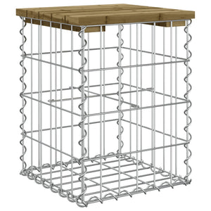 Gabionen Gartenbank Kiefer Imprägniert 33x31x42cm