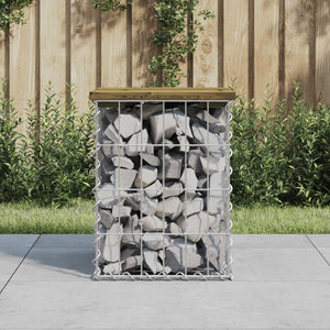 Gabionen Gartenbank Kiefer Imprägniert 33x31x42cm