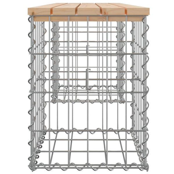 Gabionen Gartenbank 103cm Kiefer Massivholz