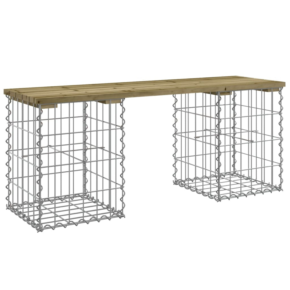 Gabionen Gartenbank Kiefer Imprägniert 103cm