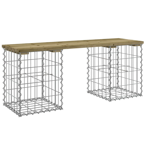 Gabionen Gartenbank Kiefer Imprägniert 103cm