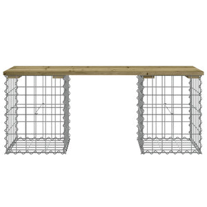 Gabionen Gartenbank Kiefer Imprägniert 103cm