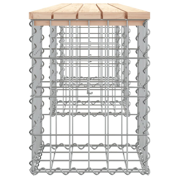 Gartenbank Gabione Kiefer Massivholz 203cm