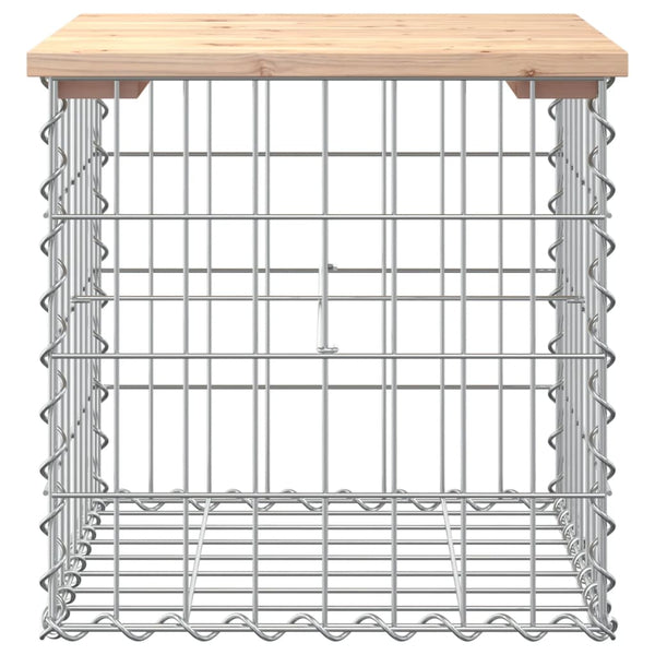Gartenbank Gabione Kiefer Massivholz 43cm