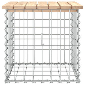 Gartenbank Gabione Kiefer Massivholz 43cm