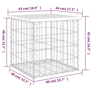 Gabionen Gartenbank Douglasie 43cm