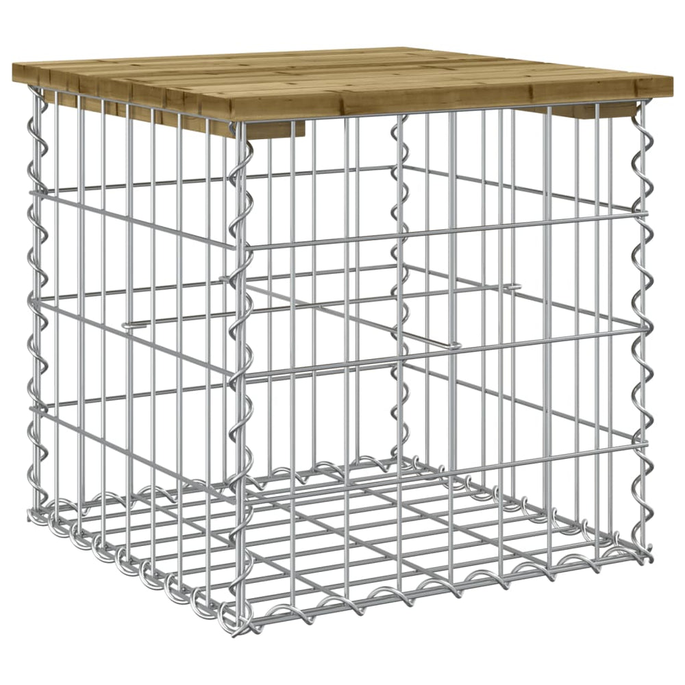 Gartenbank Gabione Kiefer imprägniert 43cm