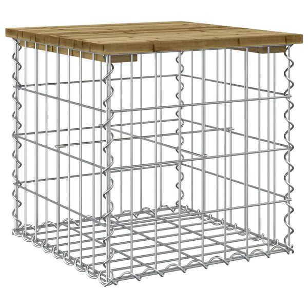 Gartenbank Gabione Kiefer imprägniert 43cm