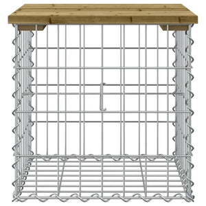 Gartenbank Gabione Kiefer imprägniert 43cm