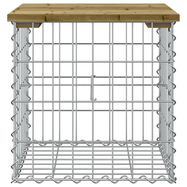 Gartenbank Gabione Kiefer imprägniert 43cm