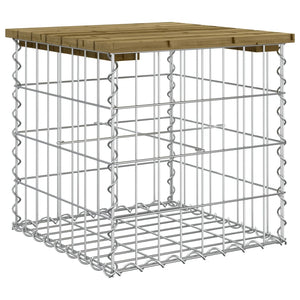 Gartenbank Gabione Kiefer imprägniert 43cm