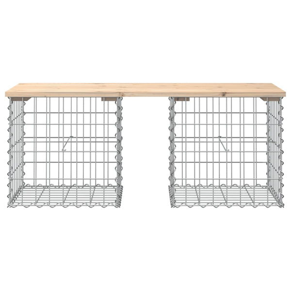 Gabionen Gartenbank Kiefer Massivholz 103cm